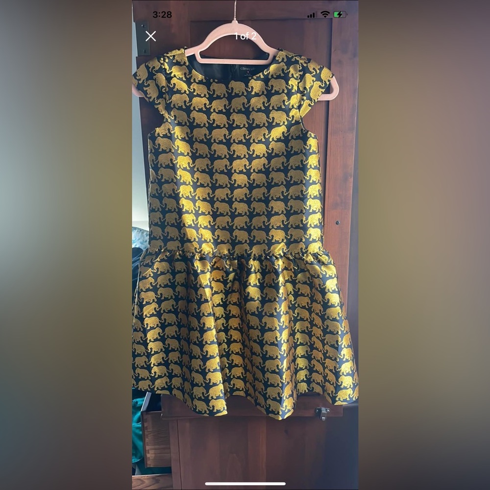 Crewcuts elephant dress sz 10